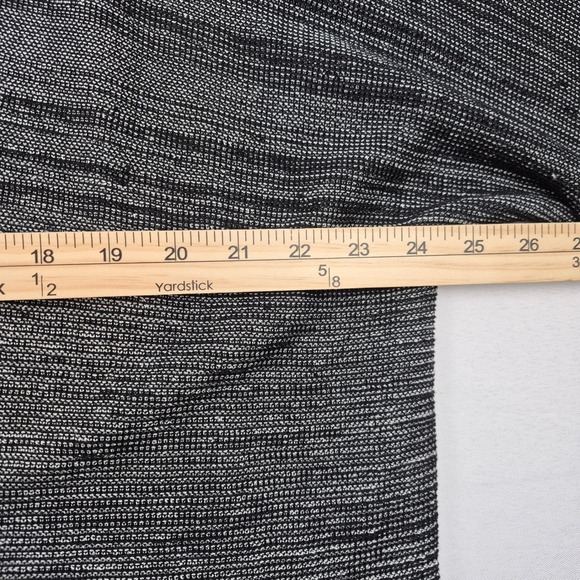 Eileen Fisher Knit Cardigan Sweater Black Gray Striped M Open Front - Picture 6 of 8